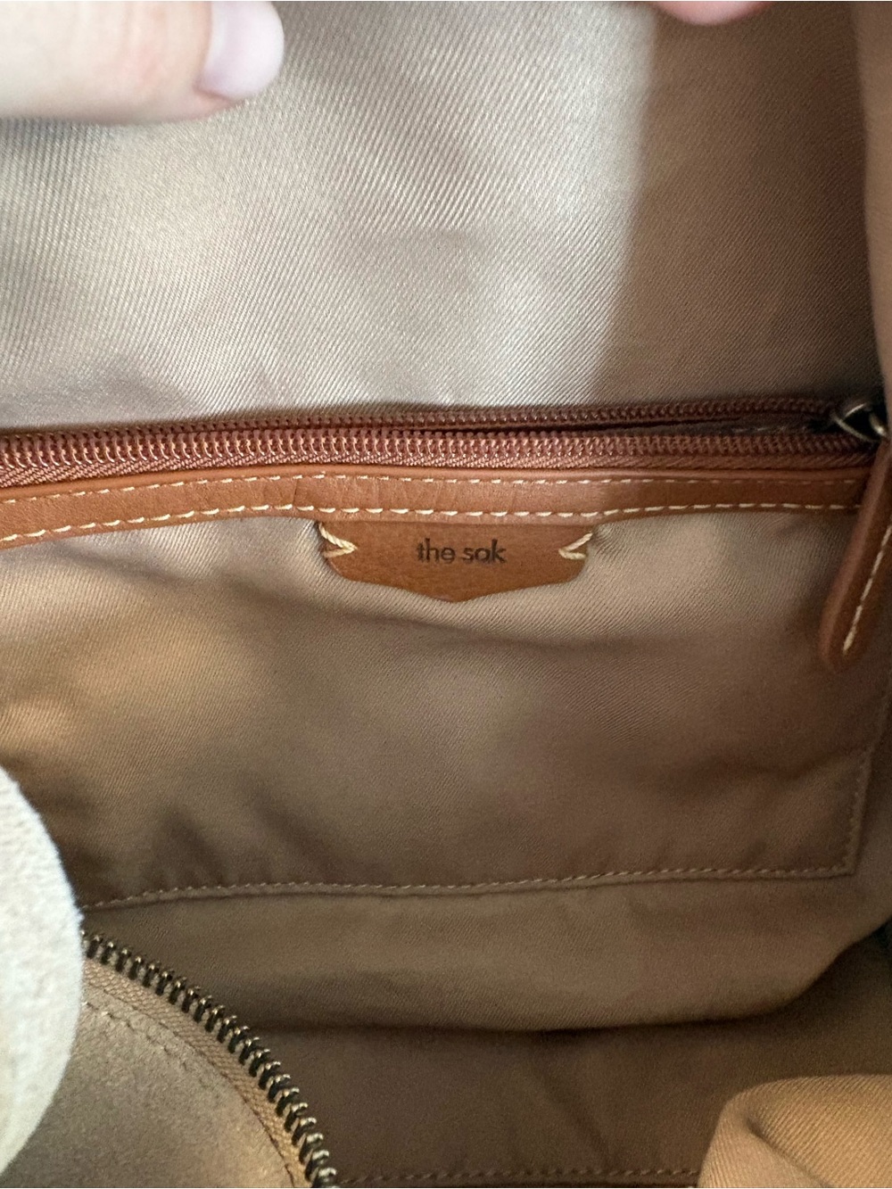 The Sak Los Feliz Suede Soft Brown Tan Leather Hobo Shoulder Bag - Picture 11 of 13